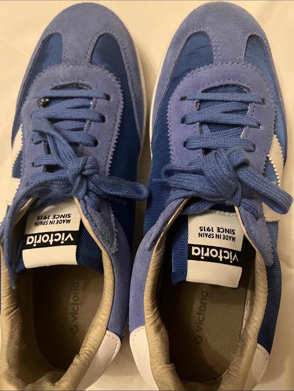 Women's Blue Suede & Textile Sneakers View 6